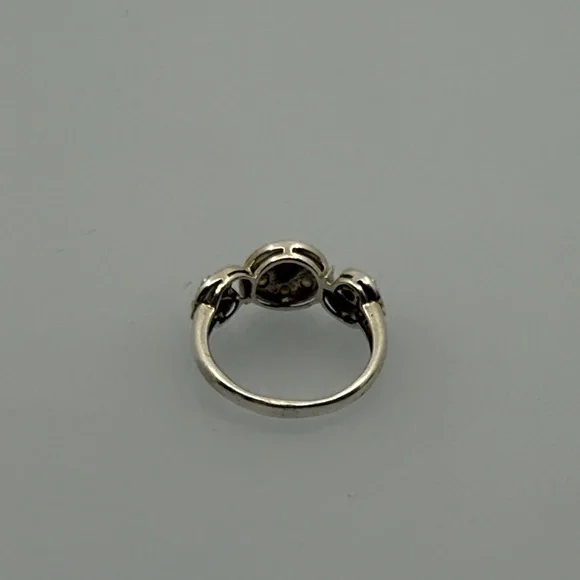 Opals and Peales 925 Silver and Red Gemstone Ring